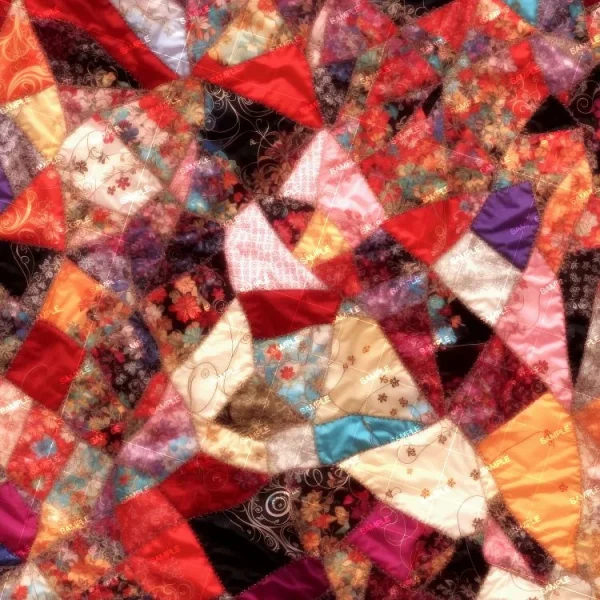 A seamless pattern of A close up of Twisted Multi Color Yarn quilt.