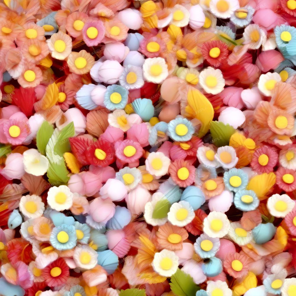 Toy Plastic Flowers Pattern Crew