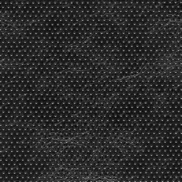 A seamless pattern of A Perforated Black Leather with Red Diamond Stitching texture.