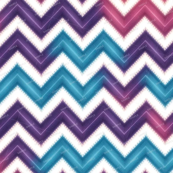 A seamless pattern of Zigzag pattern in blue and purple colors, resembling a Navajo Blanket 44.