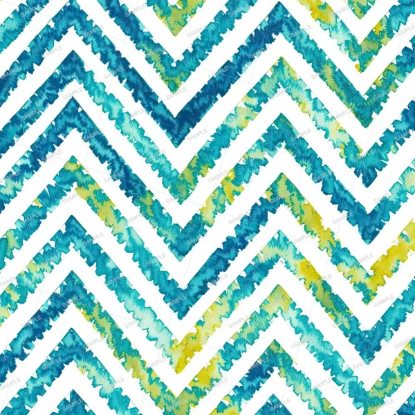 A seamless pattern of A watercolor Chevron Zig Zag Pattern on a white background.