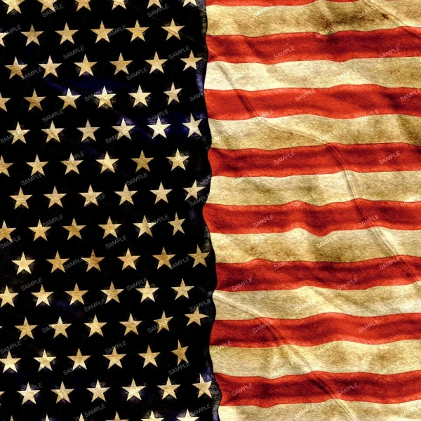 A seamless pattern of Vintage-style US Flag Second Amendment 23 with a grunge texture.