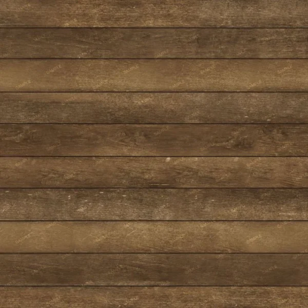 Wooden surface composed of horizontal planks with a rustic, weathered appearance. The brown wood shows varying shades and grain patterns, characterized by visible seams between the planks. The texture suggests aged, natural wood.