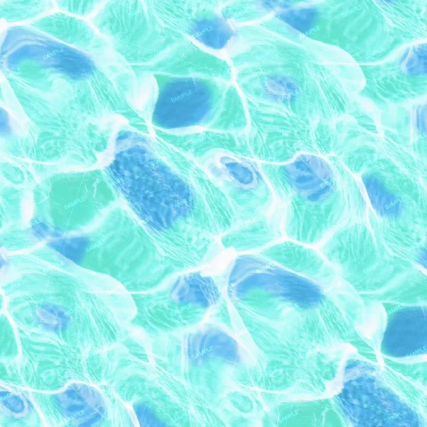 An abstract pattern resembling ripples on water, with shades of aqua, turquoise, and blue blending together. The texture appears wavy and fluid, creating an illusion of movement.