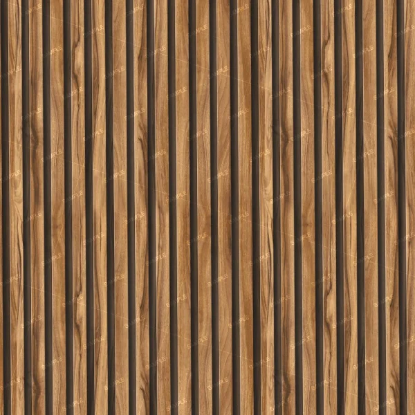 The Hand Hewn Log Walls feature vertical wooden paneling in brown shades with a detailed wood grain pattern, providing a uniform, consistent surface that creates a warm and natural texture.