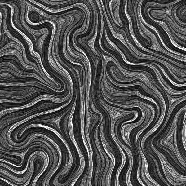 Abstract black-and-white image titled "Watercolor City (Copy)" features swirling, wavy lines creating a textured pattern reminiscent of wood grain or topographical map lines.