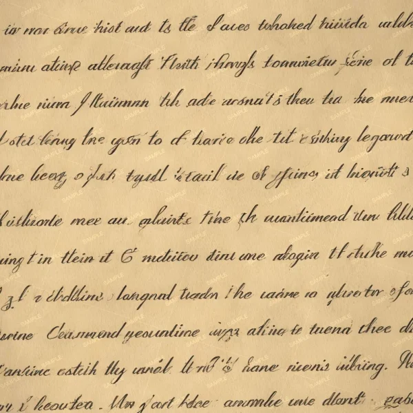 A sheet of paper titled "Don't Tread on Me 44 (Copy)" displays cursive handwriting in dark ink on a tan background, with continuous yet partially illegible and incoherent text.