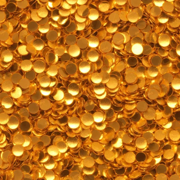 A close-up of Gold Leaf Texture 22 (Copy) shows many shiny, round, gold-colored discs packed together, creating a reflective and textured surface.