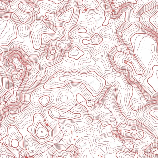 Black and white wavy lines form an abstract, trippy pattern, resembling a topographic map with irregular contours and closed loops. The design showcases elevation-like changes and eye-catching terrain features. Product: Trippy Wavy Black and White Lines (Copy).