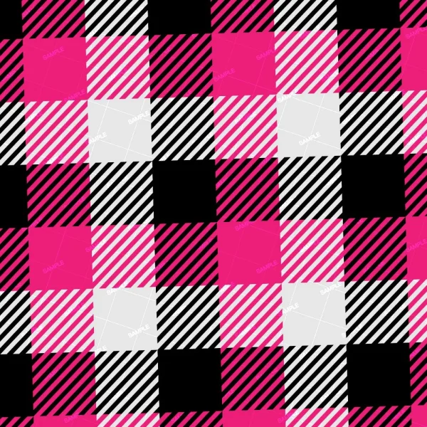 A checkered pattern featuring alternating squares in yellow, black, and white with diagonal and horizontal stripes, creating a plaid design inspired by the "Van Halen Tartan Yellow (Copy)." The pattern repeats evenly across the image.