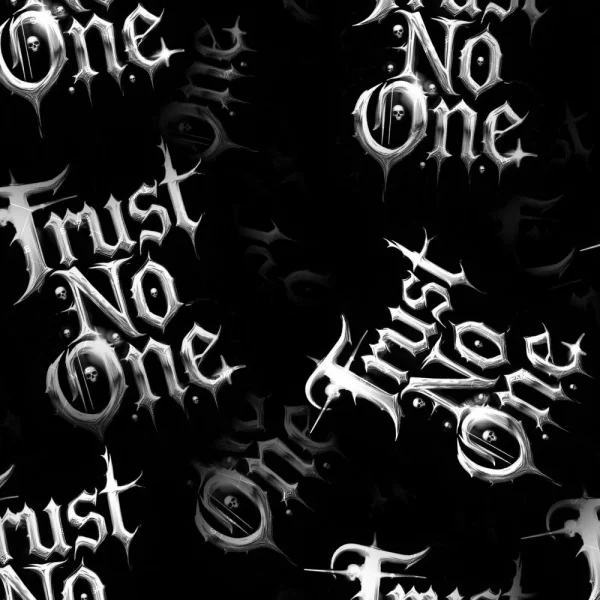Repeating white gothic text on a black background reads “Sparkle Clouds 22 (Copy)” in various sizes and rotations, with sharp, metallic-looking edges and shadow effects.