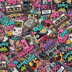 90s Party Stickers