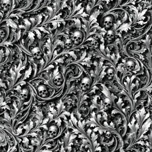 Acanthus Scrollwork with Skulls 58
