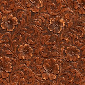 Old and Worn Tooled Leather