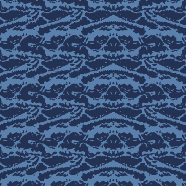 Call of Duty Blue Tiger Camouflage pattern featuring dark navy blue tiger stripes against a lighter blue background.