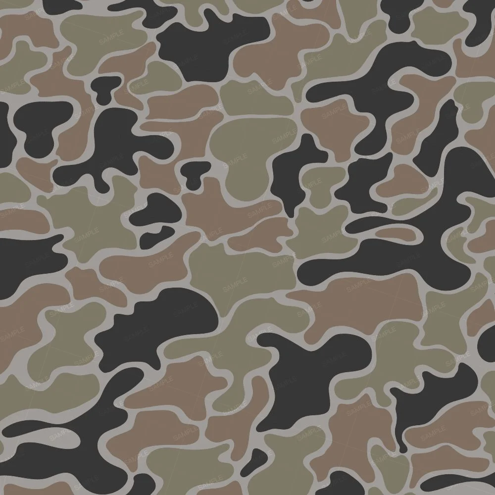 Tactical Camouflage 454 featuring an irregular, interlocking pattern in shades of olive green, brown, gray, and black.