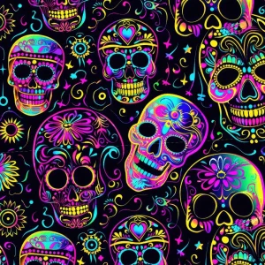 Neon Sugar Skulls 42