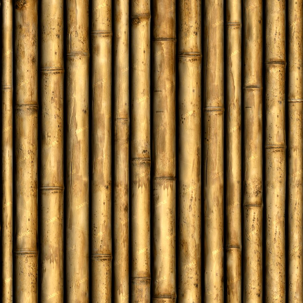 A vertical, repeating pattern of Bamboo 66 stalks.